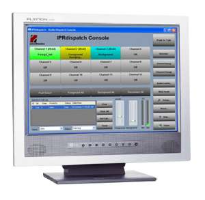 Monitor displaying IPR Dispatch Console GUI
