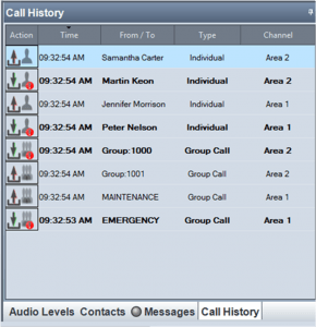 Call History screenshot