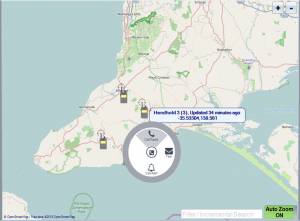 Schermata della mappa GPS Essentials