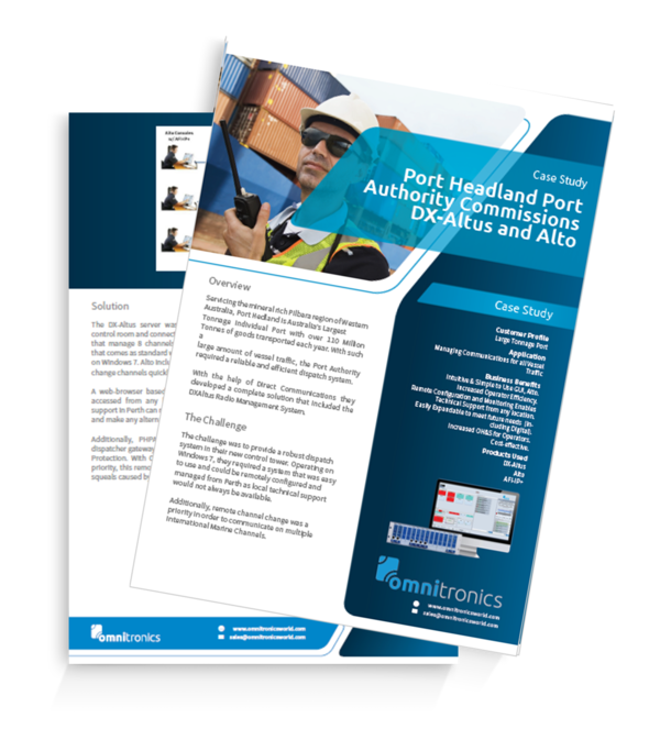 Omnitronics Case Study DX Altus Port Hedland Port Authority Stack Up Image